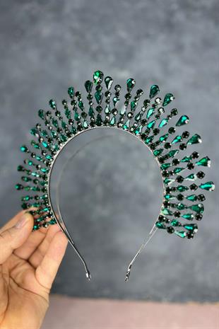 Green Ayas High Party Bridal Henna Crown