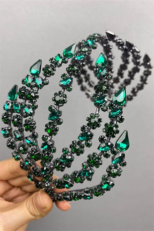 Green Double Sided Helen Hair Accessory Bridal Crown