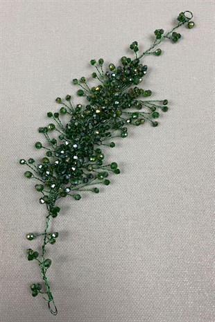 تاج الزفاف الأخضر Deren وإكسسوار الشعر