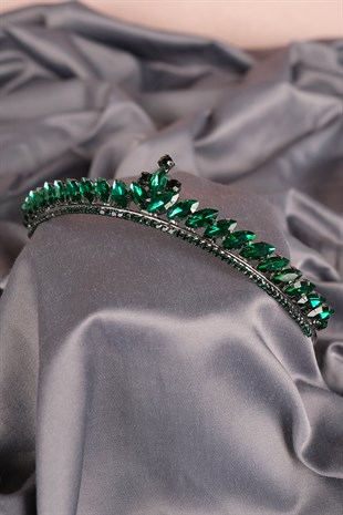 Green Ece Model Slim Bridal Henna Crown