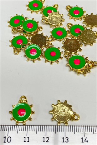 Yeşil Güneş Model Kolye Ucu 1 Adet