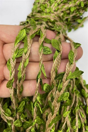 Yeşil Hasırlı Yaprak İp Şerit 100 mt