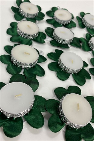 Green Gift Henna Hand Candle 12 pcs