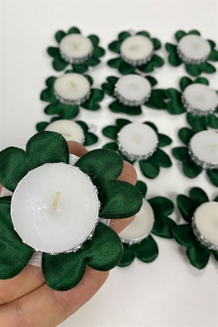 Green Gift Henna Hand Candle 12 pcs