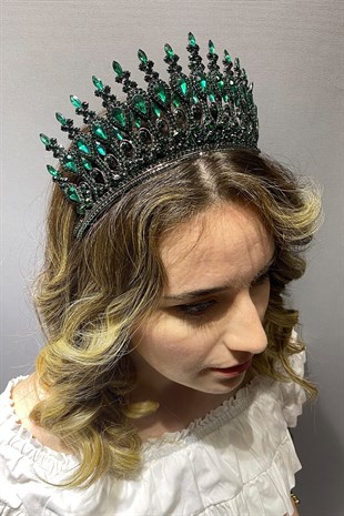 Green Henna Model Bridal Henna Crown