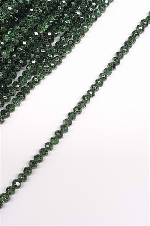 Green Plated Crystal Beads 4 Mm