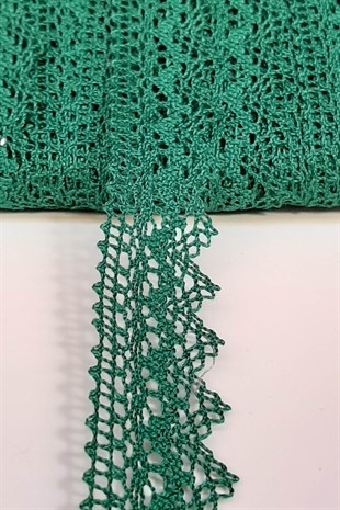 Yeşil Kopanaki Koton Dantel 2,5cm