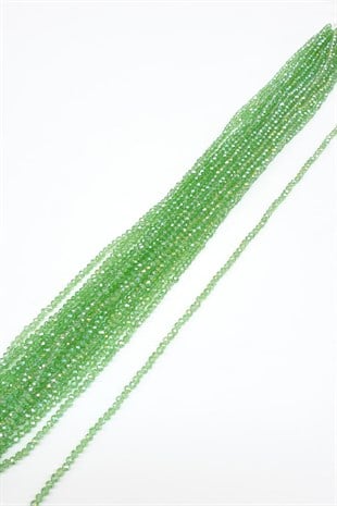 Koyu Yeşil Kristal Boncuk 4 Mm