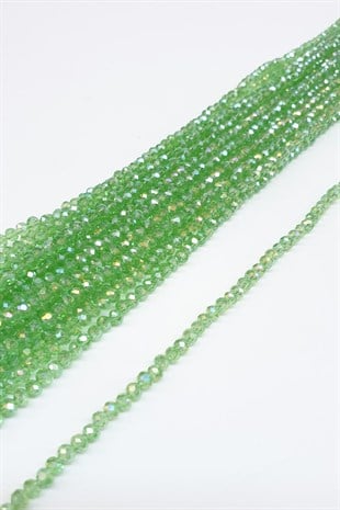 Koyu Yeşil Kristal Boncuk 4 Mm