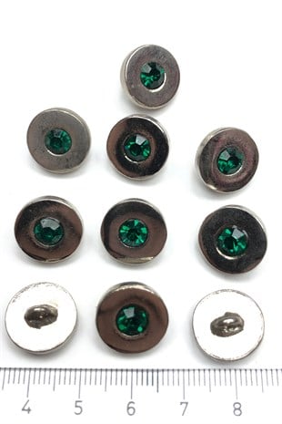 زر حالة معدنية خضراء