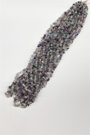 Green, Purple and Colored Pebble Beads
