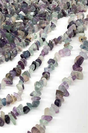Green, Purple and Colored Pebble Beads
