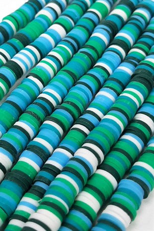 Yeşil Renkli Fimo Hamur Boncuk 6 mm