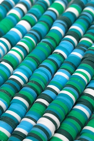 Yeşil Renkli Fimo Hamur Boncuk 6 mm