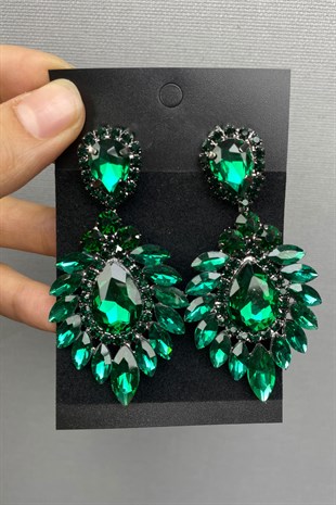 Green Subra Bridal Henna Tiara and Earring