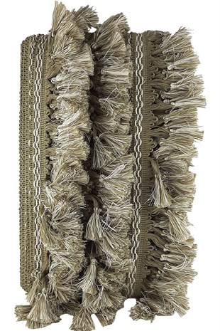Green Creamy Bun Fringe Tassel