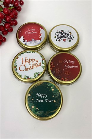 Yılbaşı Özel 5li Gold Mum Set 