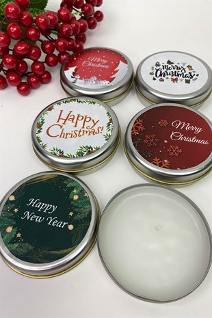 Yılbaşı Özel 5li Gümüş Mum Set 