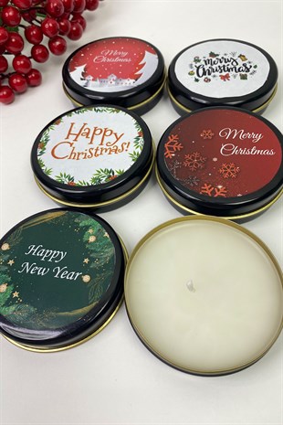 Yılbaşı Özel 5li Siyah Mum Set 