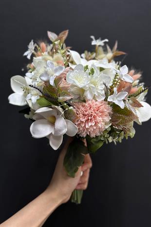 Yıldız Çiçekli İncili Karışık Gelin Çiçeği Ve Damat Yaka Çiçeği