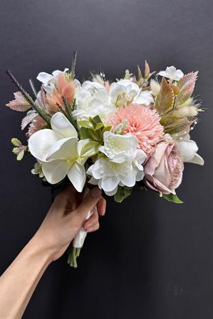 Yıldız Çiçekli İncili Karışık Gelin Çiçeği Ve Damat Yaka Çiçeği