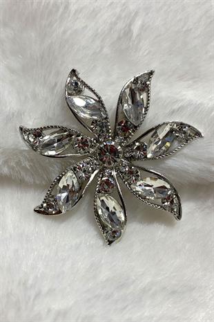 إكسسوار فستان بروش بياقة حجرية على شكل نجمة