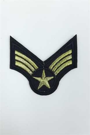 Yıldızlı Asker Rütbesi Arma Yama