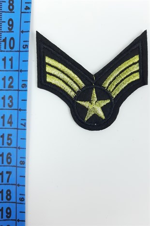 Yıldızlı Asker Rütbesi Arma Yama