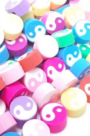 Ying Yang Fimo Hamur Boncuk