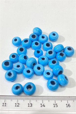 Round Glass Basement Beads 5 Pieces Colorful