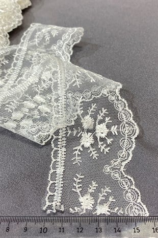 Yuvarlak Kenar Güpür Dantel Fisto 9 mt