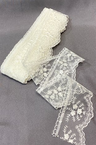 Yuvarlak Kenar Güpür Dantel Fisto 9 mt