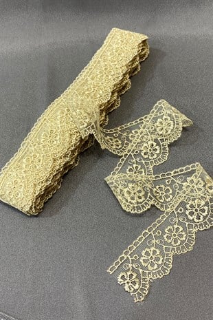 Yuvarlak Kenar Güpür Dantel Fisto 9 mt