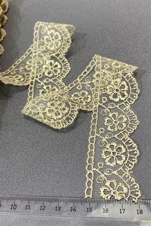 Yuvarlak Kenar Güpür Dantel Fisto 9 mt