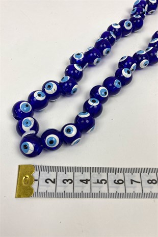 Yuvarlak Nazar Boncuğu 1 Dizi 10 mm