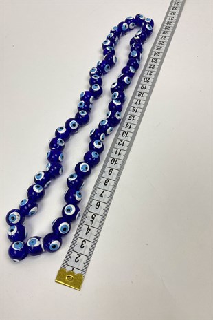 Yuvarlak Nazar Boncuğu 10 Dizi 10 mm