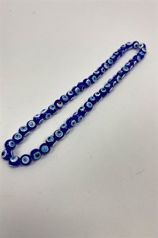 Yuvarlak Nazar Boncuğu 10 Dizi 6 mm 