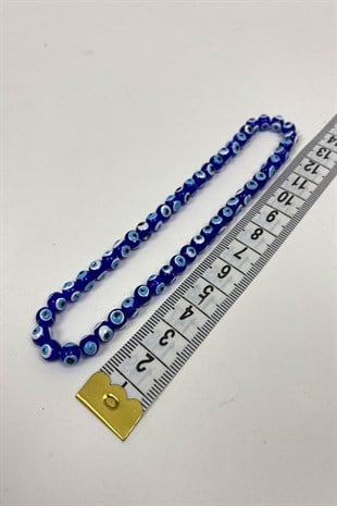 Yuvarlak Nazar Boncuğu 10 Dizi 6 mm 