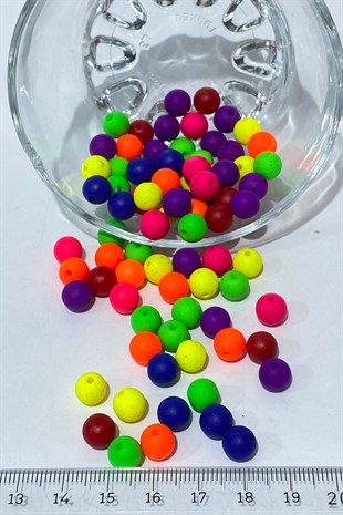 Yuvarlak Neon Plastik Boncuk 20 gr