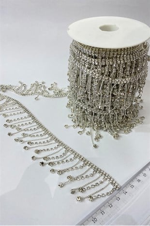 سلسلة مزينة بشراشيب من الحجر 1 متر