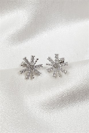 Zuan Model Kartanesi Desenli Taşlı Küpe