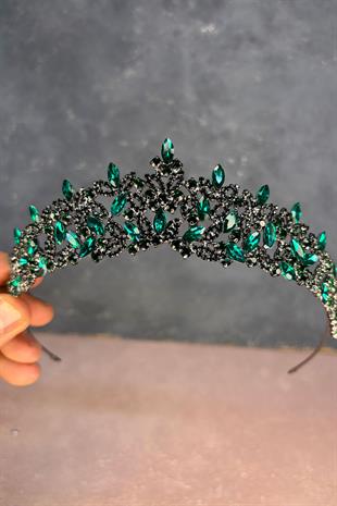 Zümrüt Yeşili Ada Gelin Kına Tacı 