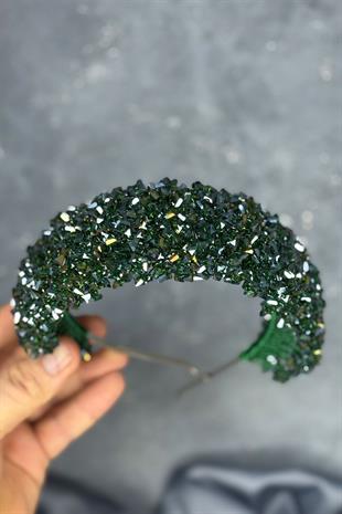 Emerald Green Asu Intensely Beaded Bridal Henna Tiara