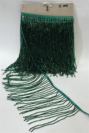 Emerald Green Beaded 15 cm Fringe Tassel
