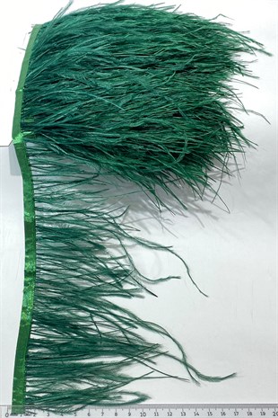 ريش النعام الأخضر الزمردي 1 متر