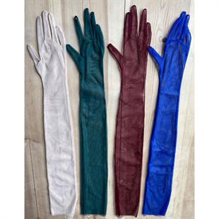 الجملة الزمرد الأخضر طويل قفازات الزفاف الأنيقة تول قفازات الزفاف / الزفاف / قفازات الحزب