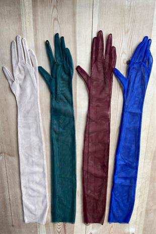 الجملة الزمرد الأخضر طويل قفازات الزفاف الأنيقة تول قفازات الزفاف / الزفاف / قفازات الحزب