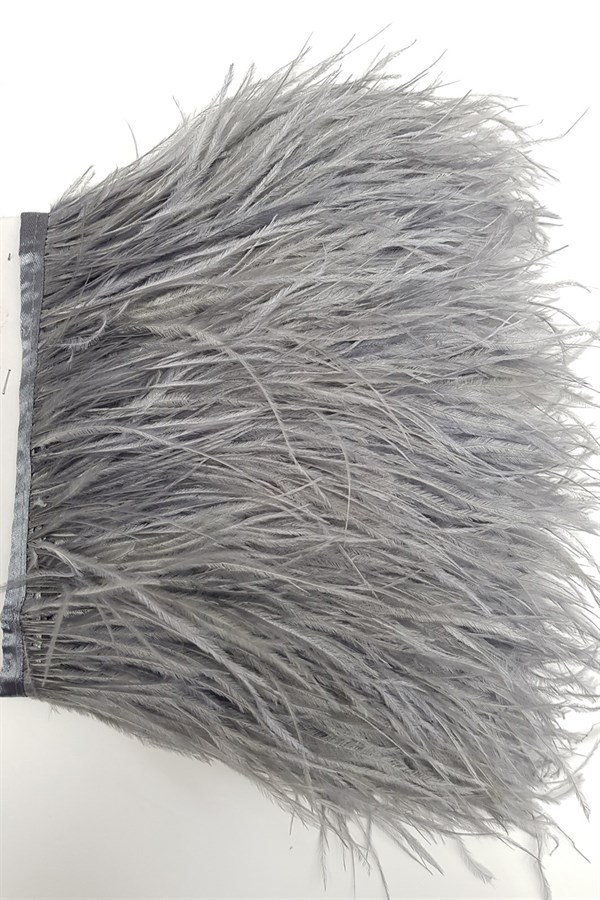 Gray Ostrich Feather 1 mt