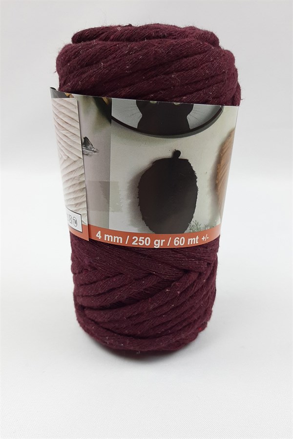 Claret Red Twisted Carding Rope