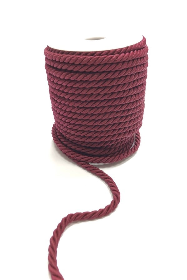 Claret Red Cord Rope 8 mm 1 m